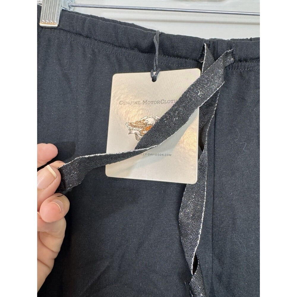 NEW Harley Davidson Black Graphic Print Sleepwear Joggers Women’s Size Medium - Picture 4 of 7